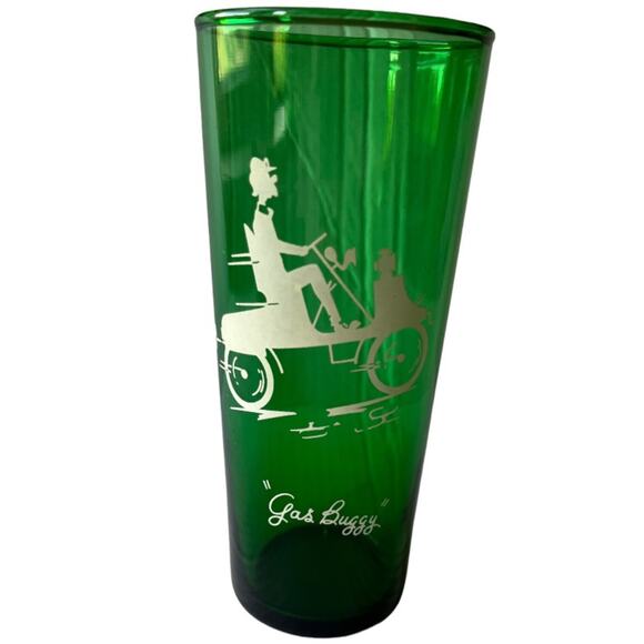 Gas Buggy Vintage Green Glass. Anchor Hocking Glass Co, Highball, Cocktail Glass - Picture 1 of 10